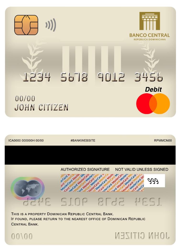Dominican Republic Central Bank master debit card